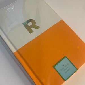 Kate Spade “R” Initial Orange Dipped Journal